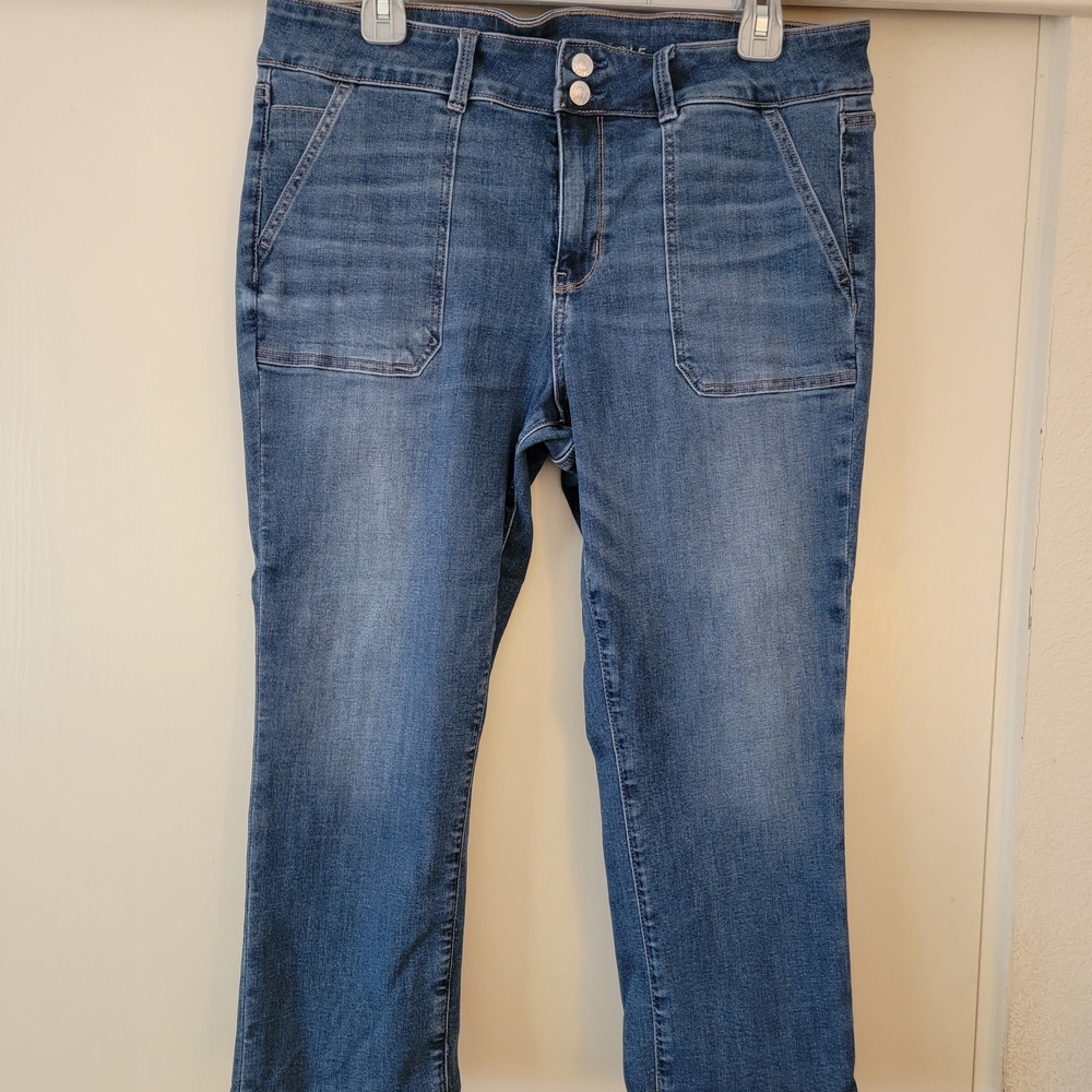 American Eagle Outfitters Blue Ankle Cropped Jeans